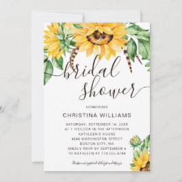 Invitación Ramo de girasoles rústicos Foto Despedida de solte