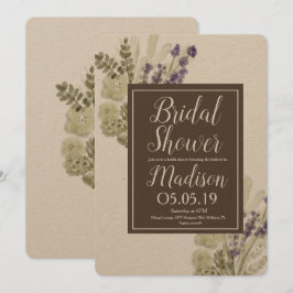 Invitación Ramo de lavanda acuarela para despedida de soltera