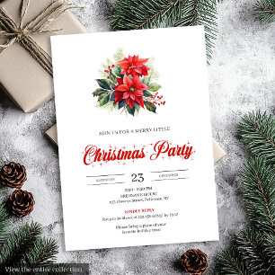 Invitación Ramo de Navidad de acuarela elegante Fiesta 