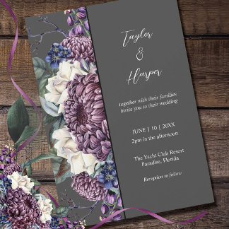 Invitación Ramo de novia gótico de estética oscura
