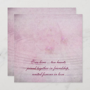 Invitación ramo de orquídeas de boda rosa