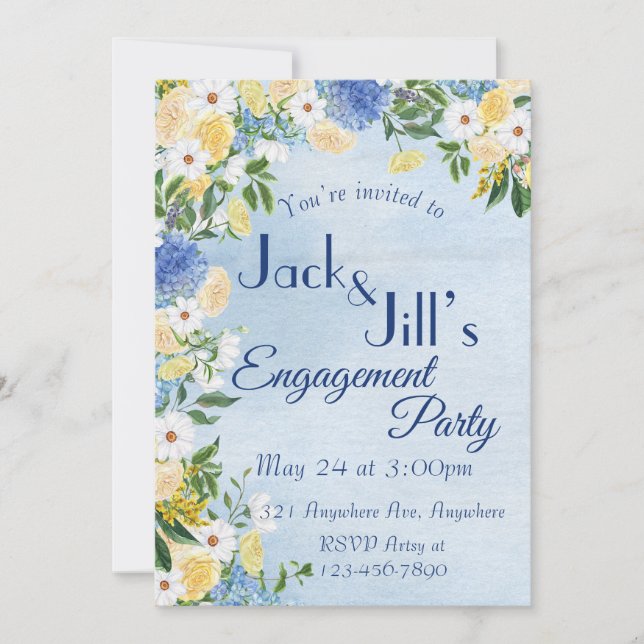 Invitación Ramo de primavera  (Anverso)