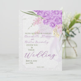 Invitación Ramo de Puerto Madero Bouquet de lazo transparente