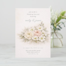 Invitación Ramo Editorial Floral Boda Ducha