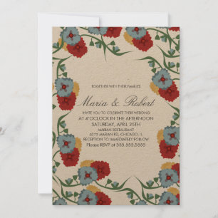 Invitación Ramo floral de enredadera con vegetación para tema