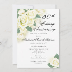 Invitación Ramo floral de rosas para fiesta de aniversario de