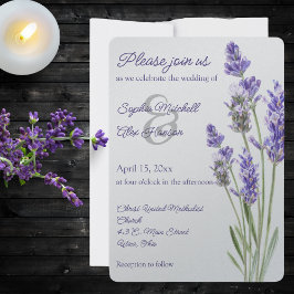 Invitación Ramos de lavanda simples