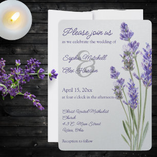 Invitación Ramos de lavanda simples