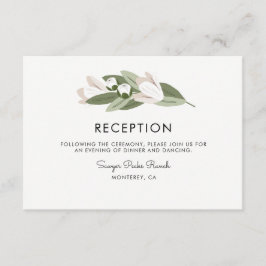 Invitación Ramos nupciales de marfil y rubor Recepción