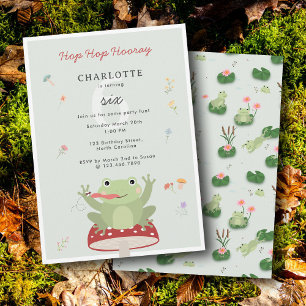 Invitación Rana Adorable Salta Salta Feliz Cumpleaños Hongo F