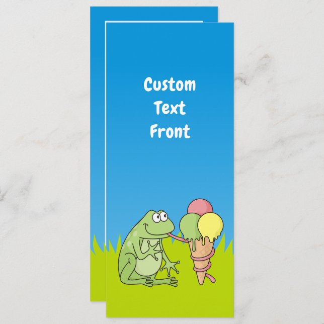 Invitación Rana con icecream (Anverso / Reverso)