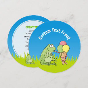 Invitación Rana con icecream