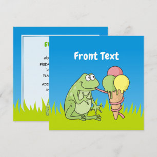 Invitación Rana con icecream