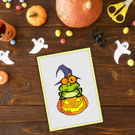 Invitación Rana Cute Halloween