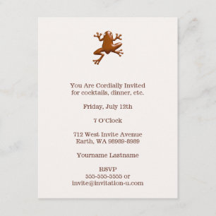 Invitación Rana de chocolate