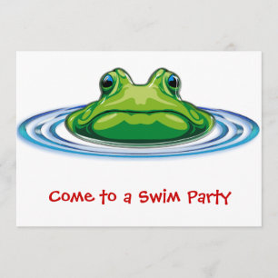 Invitación Rana del fiesta profundo de la laguna