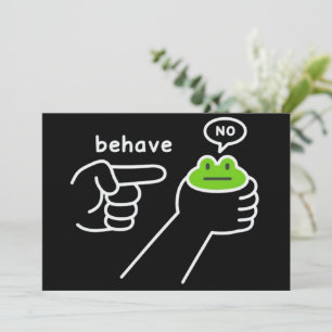 Invitación Rana deshonesta Rana Meme Comportarse No Dibujos A