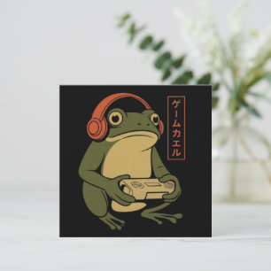 Invitación Rana japonesa para jugadores divertida videojuegos