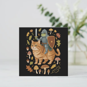 Invitación Rana medieval en gato naranja Goblincore cosas rar