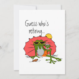 Invitación Rana personalizado en el Fiesta de Jubilación de P