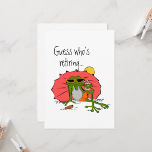 Invitación Rana personalizado en el Fiesta de Jubilación de P