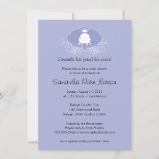 Invitación Rana Prince Ducha De Novias Temática
