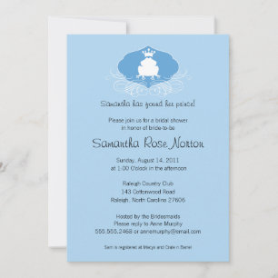 Invitación Rana Prince Ducha De Novias Temática