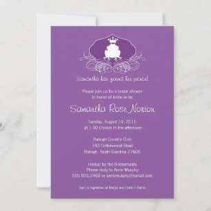 Invitación Rana Prince Ducha De Novias Temática