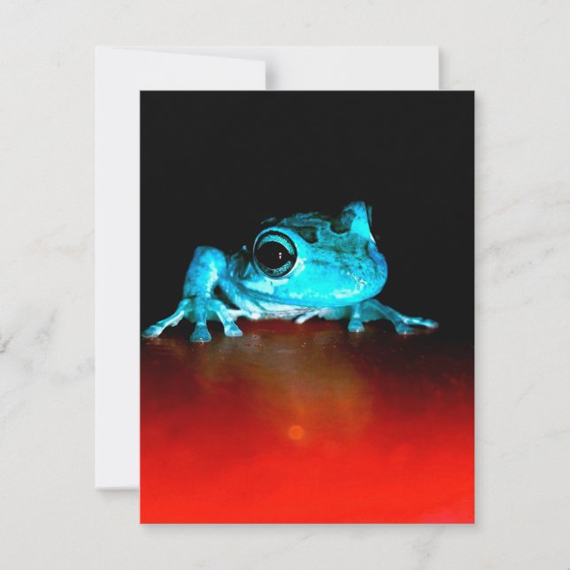 Invitación Rana Spidey Rana Verde Amante de Animales Salvajes (Anverso)