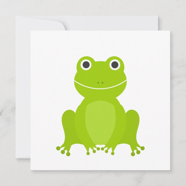 Invitación Rana verde dulce (Anverso)