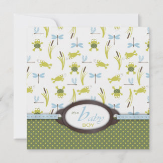 Invitación Rana y libélula Baby Shower de Ribbit