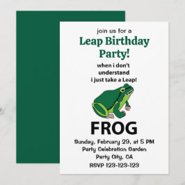 Invitación Rana Yo Solo Doy Un Salto A La Rana Cumpleaños