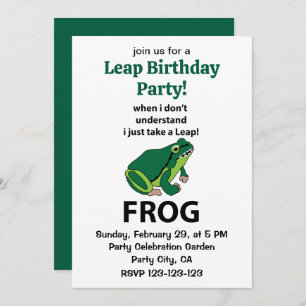 Invitación Rana Yo Solo Doy Un Salto A La Rana Cumpleaños