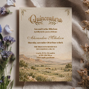 Invitación Rancho de Caballos Oliva Quinceañera Occidental