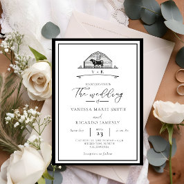 Invitación Rancho Rústico Boda de Cowboy País Occidental