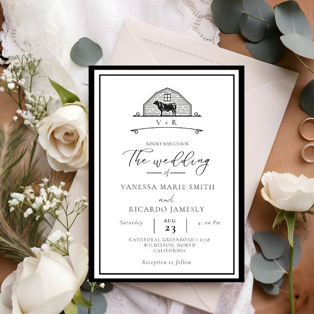 Invitación Rancho Rústico Boda de Cowboy País Occidental (Subido por el creador)