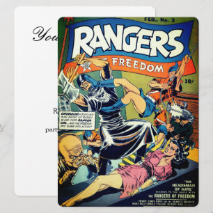 Invitación Rangers de los cómics de la libertad #3