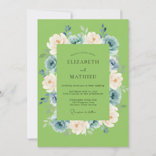 Invitación Ranunculus de perla de champán Boda de eucalipto