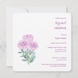 Invitación Ranunculus y Anemones Personalizable Bridal Shower