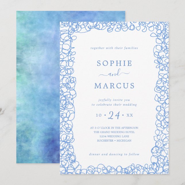 Invitación rápida a la boda (Anverso / Reverso)
