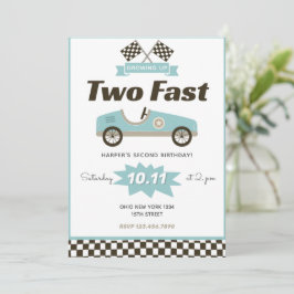 Invitación rápida de cumpleaños de dos coches de C