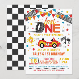 Invitación rápida de primer cumpleaños de una Carr