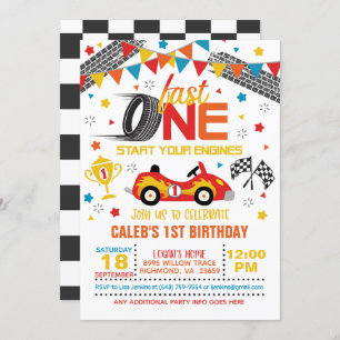 Invitación rápida de primer cumpleaños de una Carr