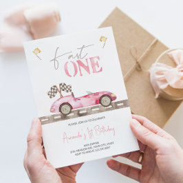 Invitación rápida de un coche de carrera retro