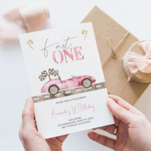 Invitación rápida de un coche de carrera retro
