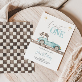 Invitación rápida de un coche de carrera retro