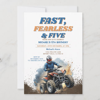 Invitación Rápido sin miedo y cinco Carreras 5ª fiesta de cum