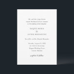 Invitación Raquel Classic Elegant Wedding<br><div class="desc">Elegante invitación de boda con un diseño sencillo y clásico con fuentes serif tradicionales y elegantes de escritura.</div>