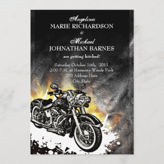 Invitación rara de la boda del cuero y del