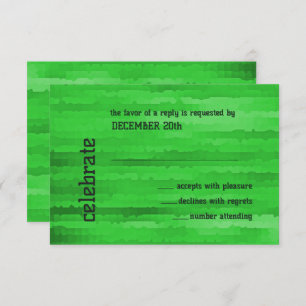 Invitación Rasgos del Techno verde brillante del bar Mitzvah